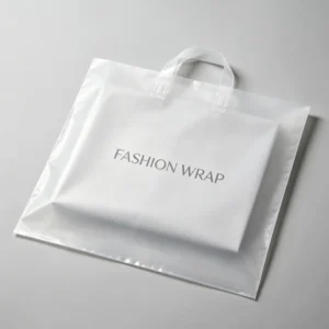 Frosted Plastic Gift Bags with Loop Handles for Clothing Packaging, Custom Printed Shopping Bags