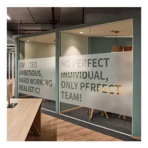 Frosted Vinyl Wall Stickers for Office Building Windows Water Resistant Eco Friendly Customized Design