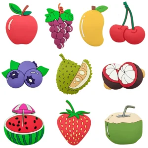 Fruit Fridge Magnet PVC Digitally Printed Cartoon Door Sticker Watermelon Strawberry Home Decor