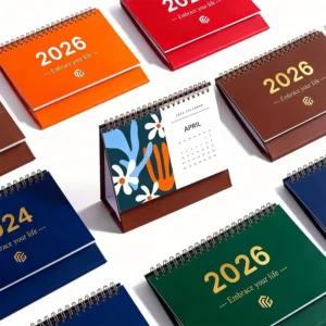 Full Color Custom 12-Month Planner Wall Calendar Printing Paper Home Office Spiral Advent Table Calendar