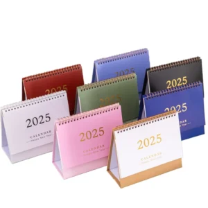 Full Color Custom 12 Monthly Planner Wall Printing Home Office Desk Accessories Top Slip Spiral Advent Table Calendar