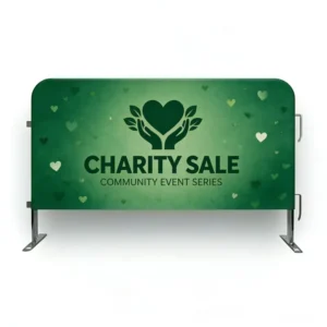 Full Color Outdoor Fence Barricade Banner Cover Crowd Control Mesh Polyester Fabric
