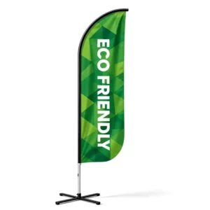Full-Color Pennant Banner with Adjustable Fiberglass Pole