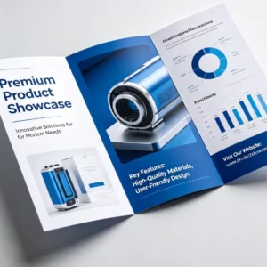 Full Color Printed Foldable Leaflets Glossy Coated Paper for Business Promotion