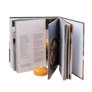 Full Color Printed Healthy Recipe Brochure A4 A5 Hard Cover Offset Food Cooking Paper For Publishing On Cardboard