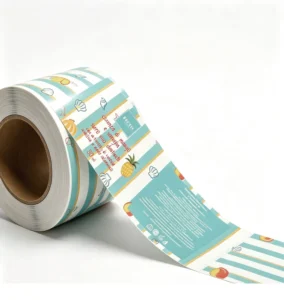 Full-Color Printed Holographic Oil-Proof Vinyl Self-Adhesive Label Rolls for Food Containers and Beverage Bottles