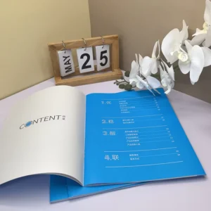 Full-Color Saddle-Stitched Cardboard Catalog and Product Brochure Printing, OEM Custom