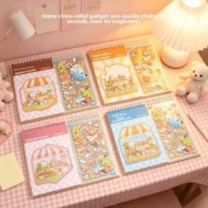 Full Set Cartoon Pattern Scene Stickers Multi-Style Landscaping Bubble Design for Stationery and Gift Decor