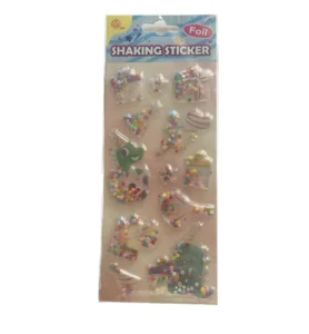 Fun Cartoon Christmas PVC Vinyl Stickers 12x24cm UV Printed Festive Holiday Home Decorations