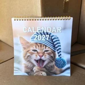 Funny Cat Meme Wall Calendar Creative Kitten Themed Hanging Calendar Home Office Decor New Year Calendar
