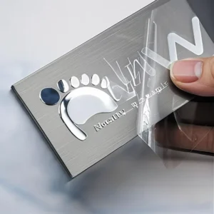 GRL646 UV Transfer Sticker Custom 3D Electroform Embossed Metallic Gold Metal Transfer Sticker