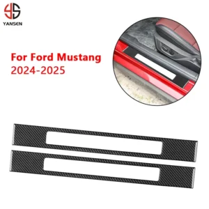 GT Carbon Fiber Door Welcome Sill Panel Trim Strip Interior Decorative Sticker