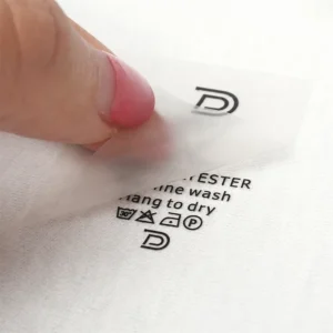 Garment Processing Accessories Custom Printed Logo Heat Transfer Printing Wash Care Neck Labels for T Shirts