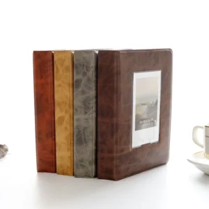 Genuine Leather Thermal Binding DIY Portable Photo Album PVC Inner Pages Idol Card Collector Custom Size
