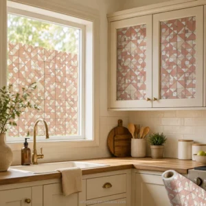 Geometric Window Privacy Sticker for Office Glass Partition