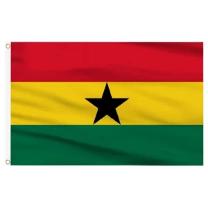 Ghana Flag 3x5ft Custom Logo Fade-Resistant Digital Printing Flag Banner National Flag Indoor Outdoor