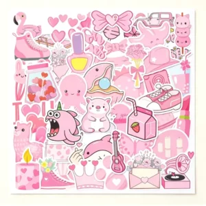 Gift Handmade Paper Stickers Self Adhesive Cute Stickers for Gift Decoration Scrapbooking DIY Crafts