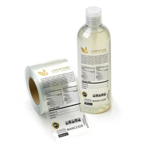 Gloss Clear PVC Shampoo Stickers Oil-Proof Self-Adhesive Labels for Natural Organic Hair Shampoo Bottles