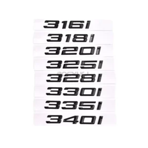 Glossy Black Car Body Emblem Stickers 320i 320d 320e 325d 328d 330i 330d 330e 335d 340d Serie 3 E90 E91 E92 F30 F31 F34