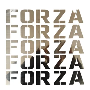 Glossy Bright Silver Car Letter Logo Sticker Anti-Scratch Chrome Emblem Decal Self-Adhesive SUV Sedan Truck