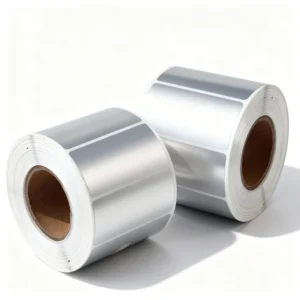 Glossy Metallic Silvery Paper Adhesive Labels for Printers and Luxury Packaging