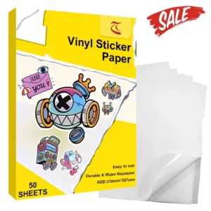 Glossy PP Printable Vinyl Sticker Paper A4 for Inkjet or Laser Printers Waterproof Decal Sheets