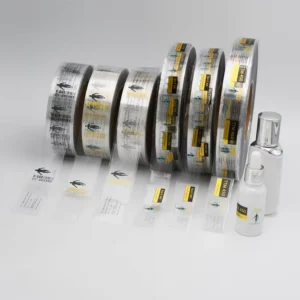 Glossy Waterproof Transparent BOPP Roll Labels for Oblong Bottles