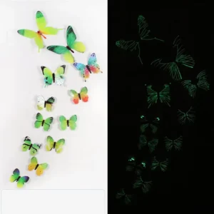 Glow-in-the-Dark 3D Butterfly Wall Stickers for Home Decoration