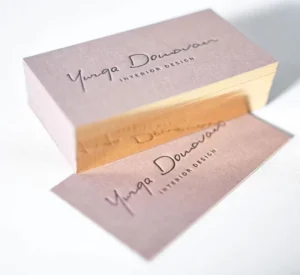 Gold Deposit Edge Cotton Letterpress Card Sheet for Gold Relief Gravure