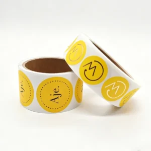 Gold Foil Festival Labels Stickers Waterproof Adhesive Vinyl Roll for Gift Packaging, Matte Finish