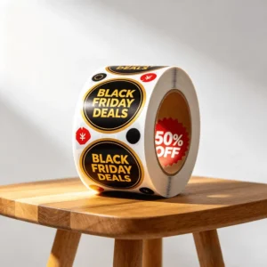 Gold Foil Stickers Custom Sale Labels Permanent Adhesive Glossy Finish for Product Packaging