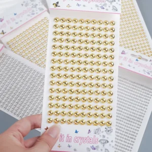 Gold Silver Rhinestone Stickers Self-Adhesive Acrylic Home Decoration Journaling Phone Nail Art DIY Projects