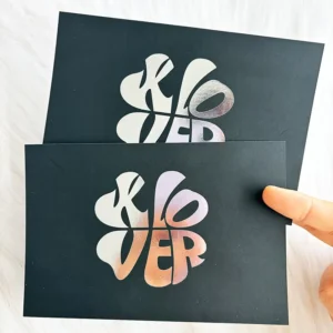 Gold/Silver Thank-You Business Cards, 300gsm/350gsm Coated Paper, for Gifts