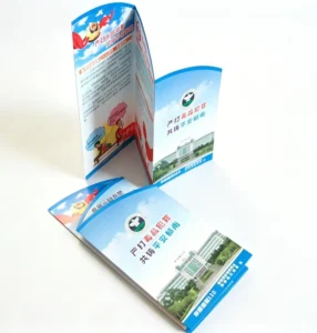 Gold Stamping Irregular Thick Folded Leaflet, Custom Special-Shape Brochure, Paper Printing