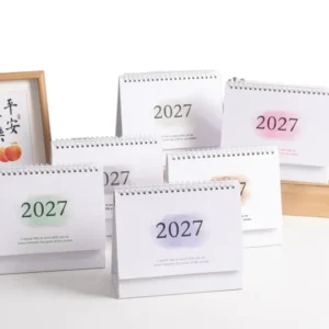 Gradient Color English Version Paper Desktop Memo Calendar
