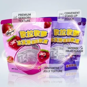 Gravure Printed PET+PE Custom Laminated Plastic Stand up Pouch Heat Seal Moisture Proof Food Packaging Bag with Clear Window