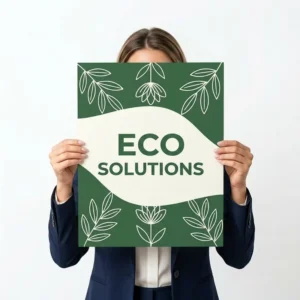 Green Botanical Design Custom-Size Full-Color Printed Paper Brochure