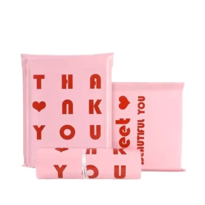 Green Pink White 25x35cm PVC Poly Mailer Bags for Shoes and Socks