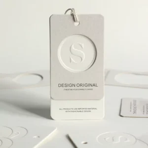 Green Recyclable Paper Hang Tags for Garments, T-Shirts, Jackets, Jeans, and Shoes