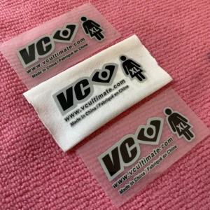 Grey Plastisol Tagless Heat Transfer Label for Neck