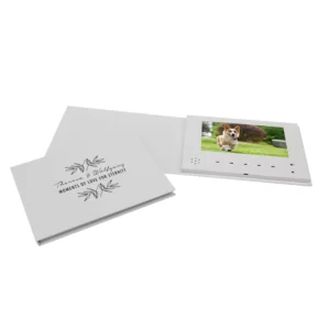HD LCD Video Brochure, Custom Printed Video Greeting Card, Rechargeable Video Gift Box