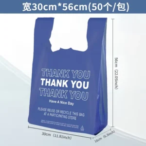 HDPE LDPE Poly T-Shirt Bag with Vest Handle for Grocery Fruit Vegetable Packing Supermarket Shopping
