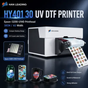 HY-401 300mm No Weeding No Screen Crystal Label Transfer UV DTF Printer for Print on Demand Custom Logo Sticker