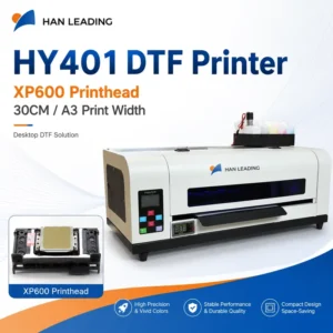 HY401 30cm A3 XP600 Printhead Pigment Ink Automatic Pet Film Heat Transfer DTF Printer for Custom Logo Hats, Canvas Bags