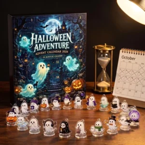 Halloween Ghost Acrylic Figurines Advent Calendar Blind Box with Ghost Ornaments