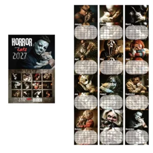Halloween Horror Movie & Cats Wall Calendar Horror Calendar