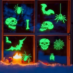 Halloween Self Adhesive Wall Stickers Glow in the Dark Window Sticker