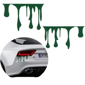 Halloween Waterproof Self-Adhesive Single-Use 2PCS Flowing Blood Red Horror Vinyl Car Body Stickers