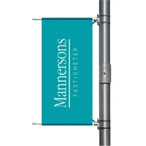 Hanging Street Light Pole Banner Two-Sided Customized Heat-Transfer Printed Polyester Fiberglass Flagpole