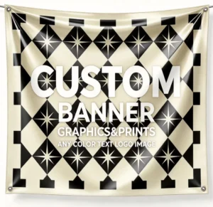 Hanging Style Portable Waterproof PVC Banner with UV Printing, Easy Assembly, Custom